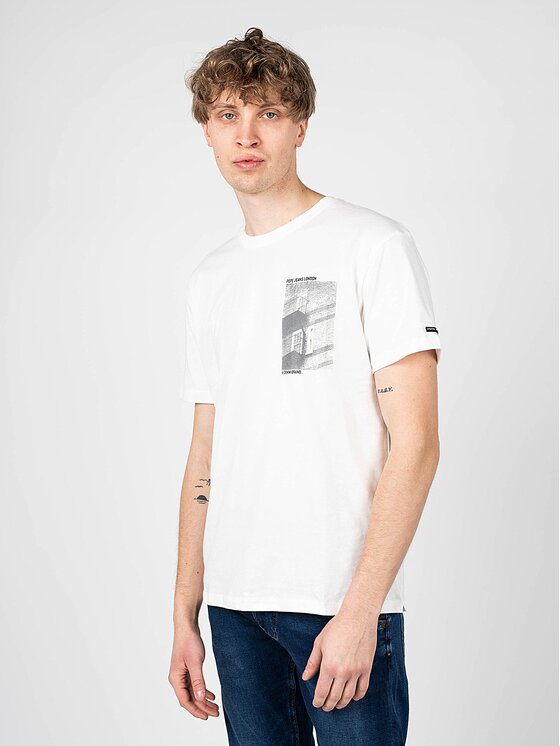 Pepe Jeans Pepe Jeans T-Shirt PM508495 | Shye Bílá Regular Fit