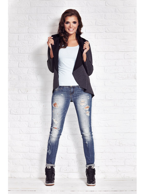 Awama Awama Felpa A033 Grigio Basic Fit