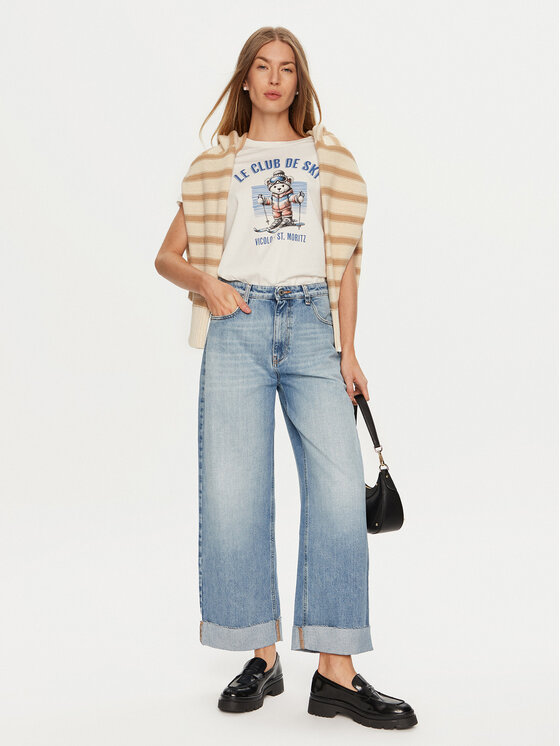 ViCOLO ViCOLO Traperice DS0107 Plava Loose Fit