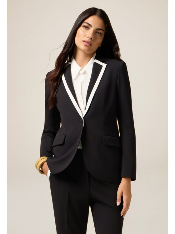 Oltre Oltre Giacca di transizione Q784R004565N0Z3 Nero A-Line Fit