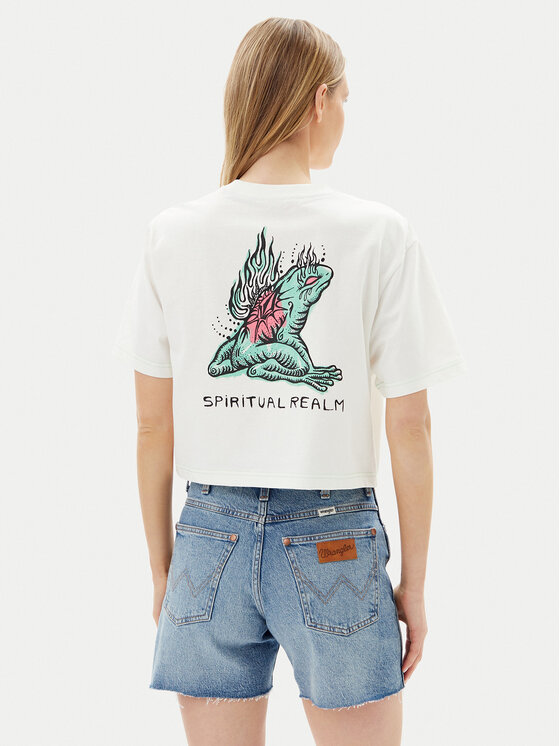 Volcom Volcom Póló Alix 1 B3512505 Fehér Boxy Fit