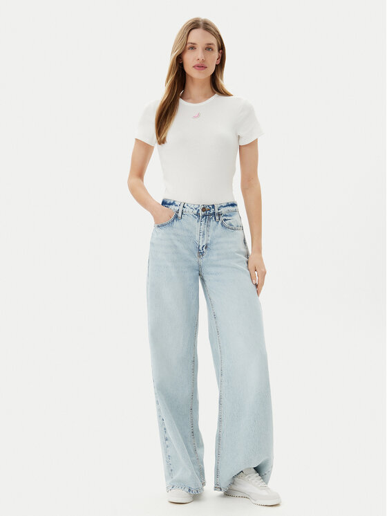 ONLY ONLY T-krekls Daniella 15350554 Balts Slim Fit