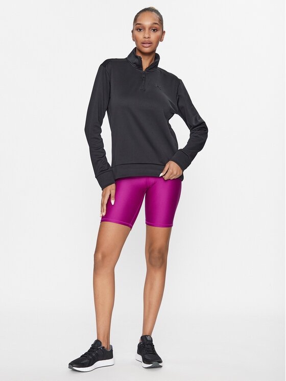 Under Armour Under Armour Majica dugih rukava Armour Fleece Qz 1373058 Crna Loose Fit
