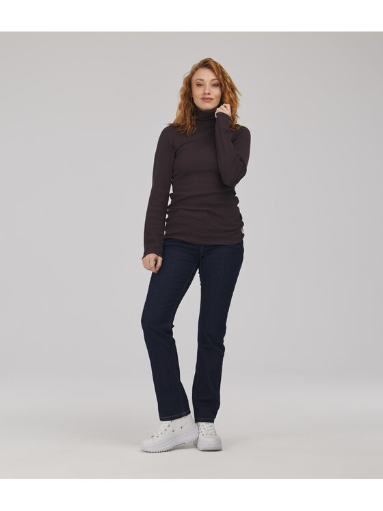 Lee Cooper Lee Cooper T-Shirt MICHELLE Brązowy ciemny Slim Fit