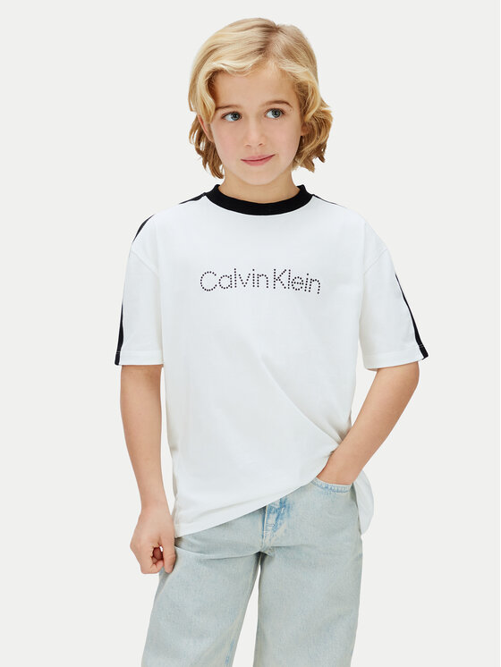 Calvin Klein Jeans Tricou LVCKSJA01B Alb Regular Fit