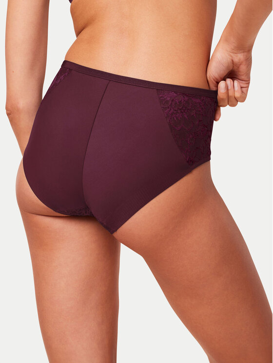 Triumph Triumph Klasične spodnje hlačke z visokim pasom Amourette Charm 10216997 Bordo rdeča