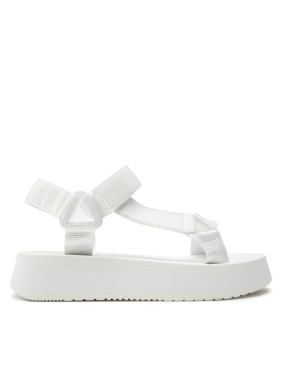 Sandale Calvin Klein Jeans Sandal Velcro Webbing Dc YW0YW01353 Bright White YBR