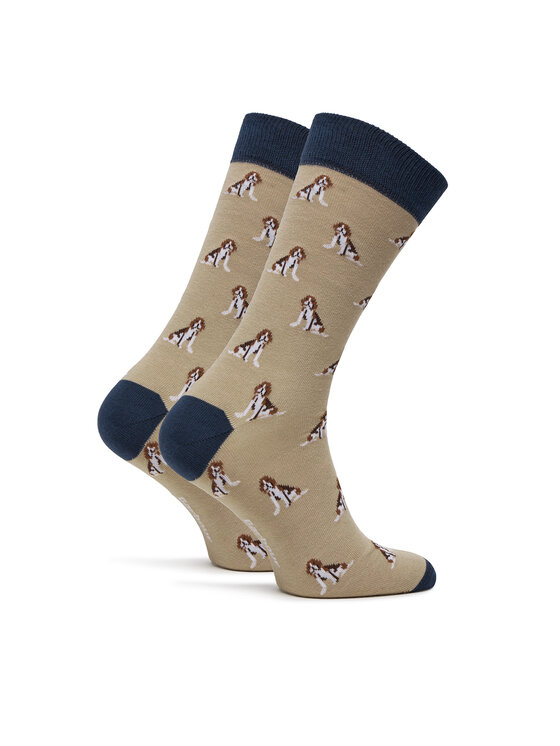 Barbour Barbour Набір 3 пар високих чоловічих шкарпеток Beagle Dog MGS0070BE31 Бежевий