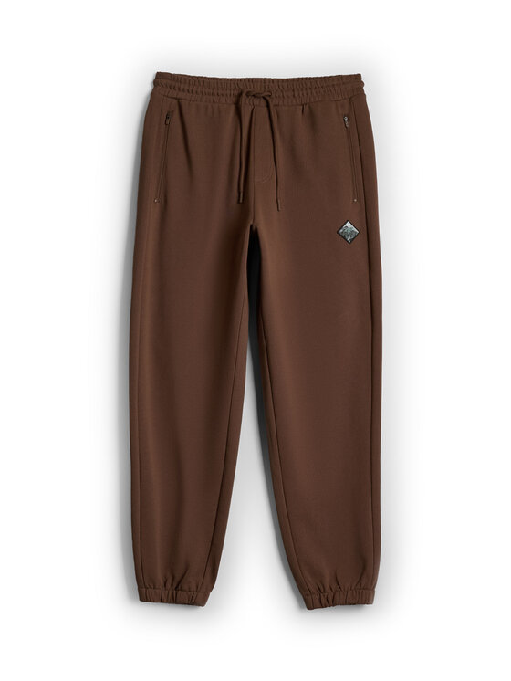 4F 4F Spodnie dresowe OVERLAND Brązowy Regular Fit