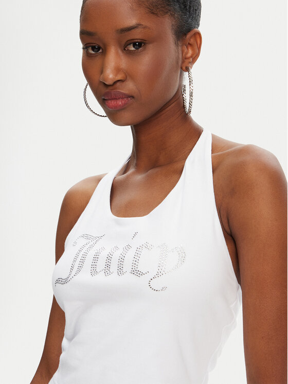 Juicy Couture Juicy Couture Top Tied JCWCT125306 Bílá Slim Fit