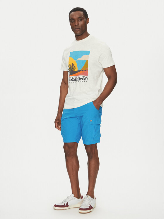 Napapijri Napapijri Pantalon scurți din material Noto 2.0 NP0A4HOQ Albastru Regular Fit