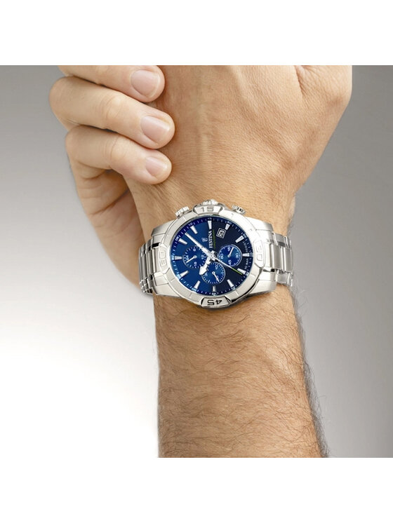 Festina Festina Zegarek F20704-4 Srebrny