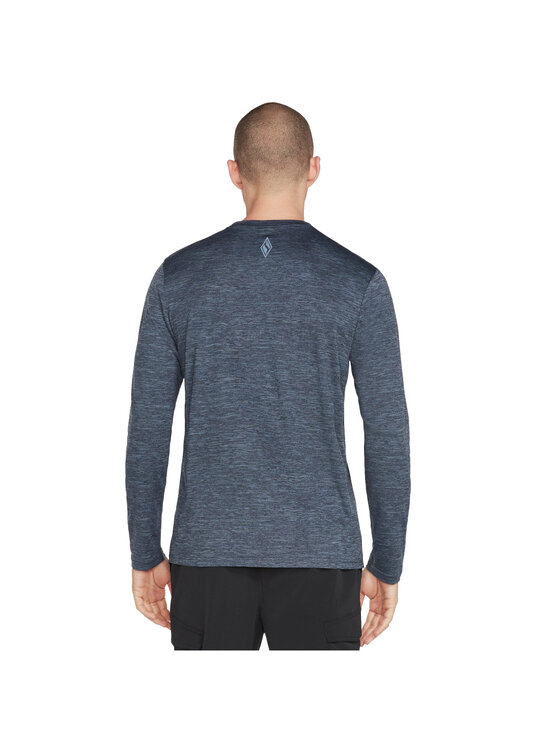 Skechers Skechers Longsleeve Skechers On the Road Long Sleeve Niebieski Regular Fit