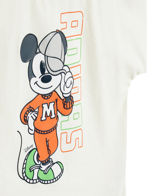 adidas adidas T-särk Disney Mickey Mouse JL9169 Valge Loose Fit