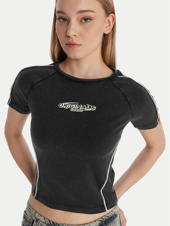 Guess Guess T-Shirt W6RI39 KCBF1 Szary Regular Fit
