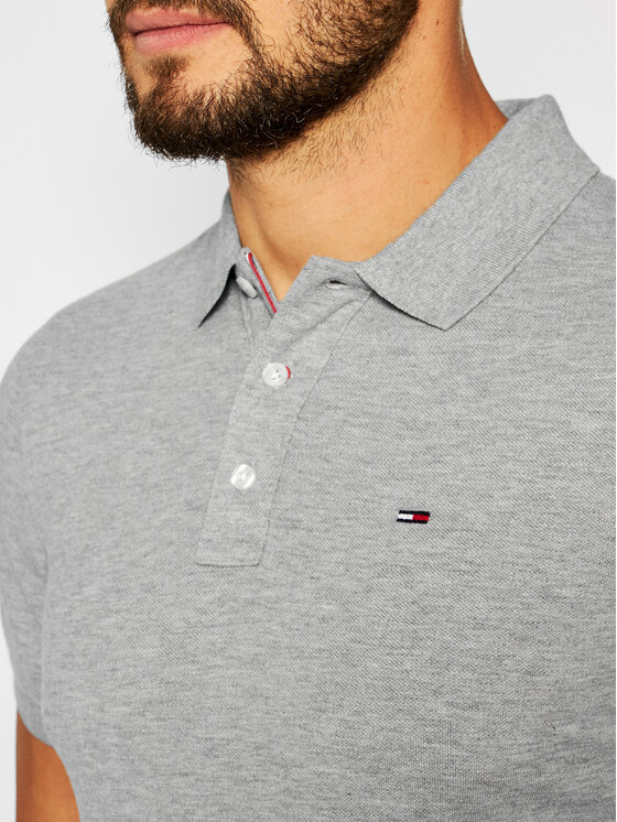 Tommy Jeans Polo DM0DM04266 Gris Slim Fit