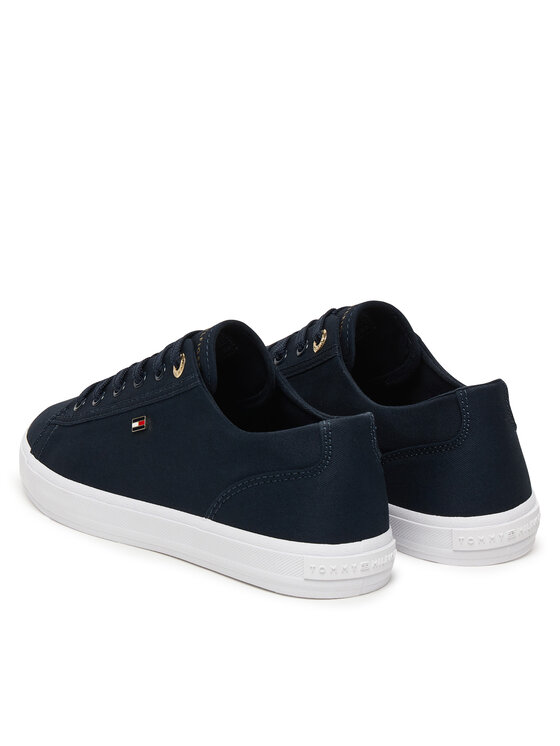 Tommy Hilfiger Tommy Hilfiger Sneakersy Th Foxing Sneaker Canvas FW0FW09170 Granatowy