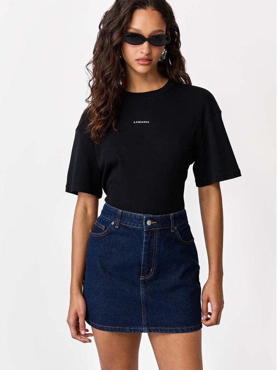 La Mania La Mania T-shirt TOLA Nero Basic Fit