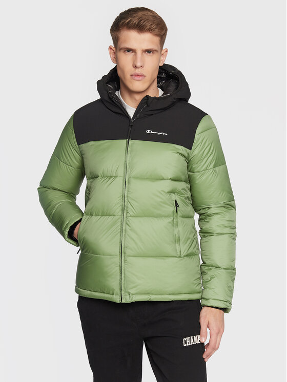 Champion Champion Giubbotto invernale Script Logo 218080 Verde Regular Fit