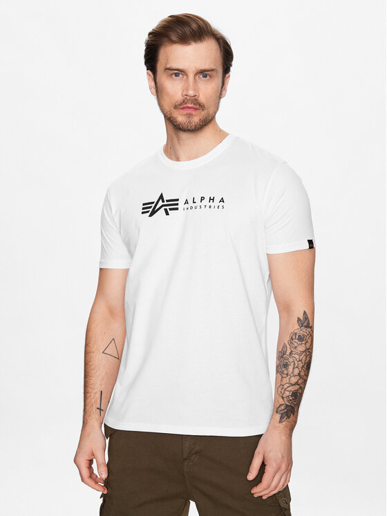 Alpha Industries Set de tricouri Alpha Label 118534 Alb Regular Fit
