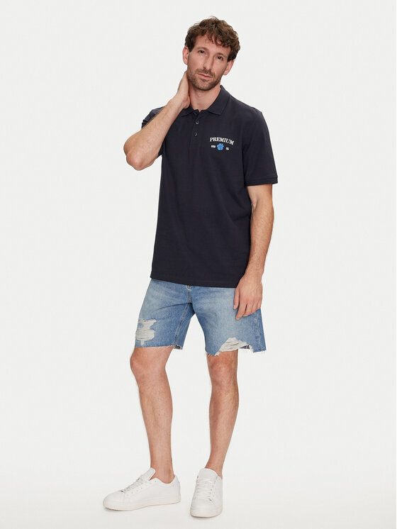 Jack&Jones Jack&Jones Jeans kratke hlače Tony Cooper 12255116 Modra Loose Fit