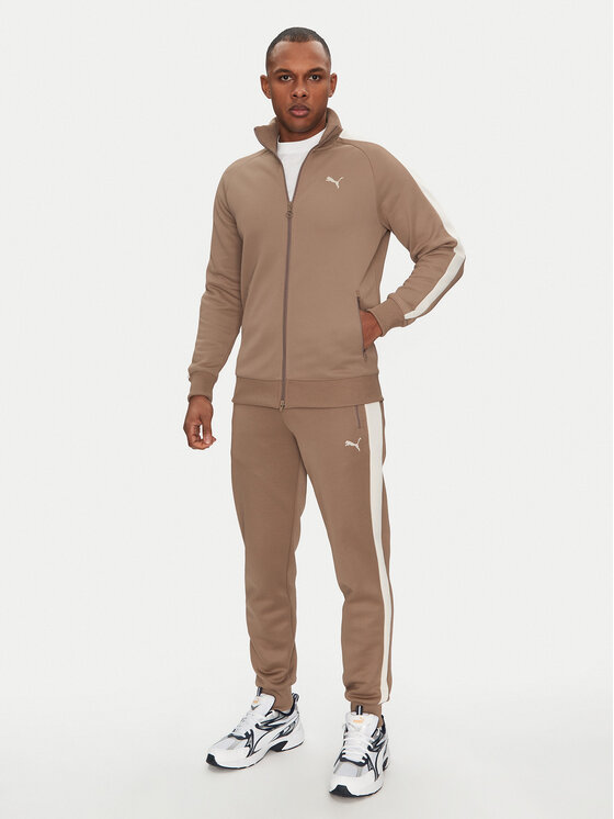 Puma Puma Bluza T7 Always On 629587 Beżowy Regular Fit