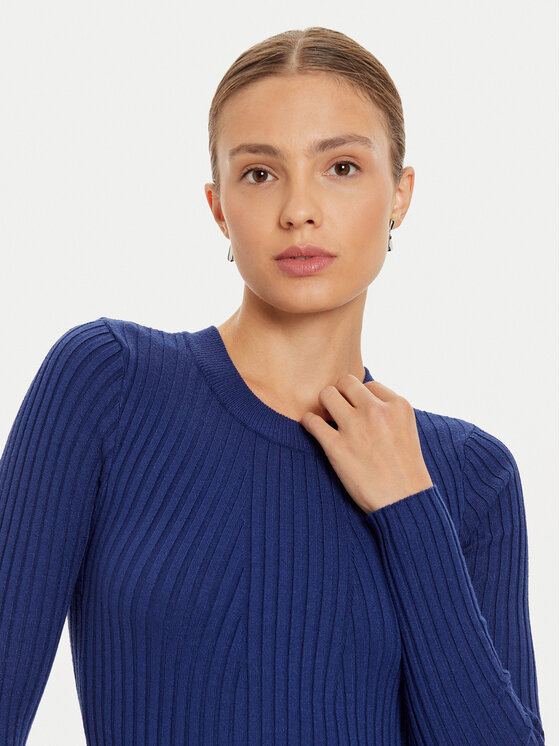 Pieces Pieces Rochie tricotată Crista 17115048 Albastru Slim Fit