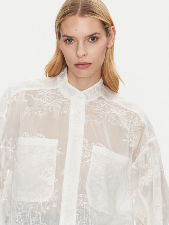Munthe Munthe Koszula Fortunato 251104025135 Biały Relaxed Fit