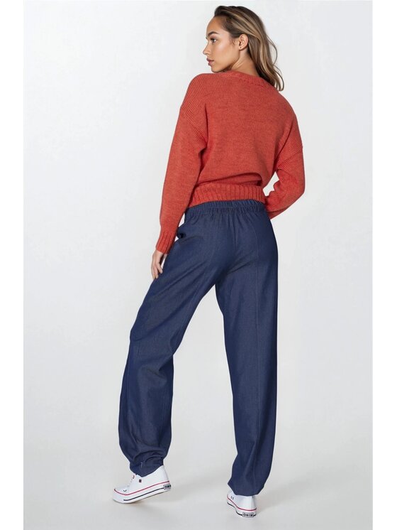 NIFE NIFE Dámské kalhoty SD93 Modrá Loose Fit