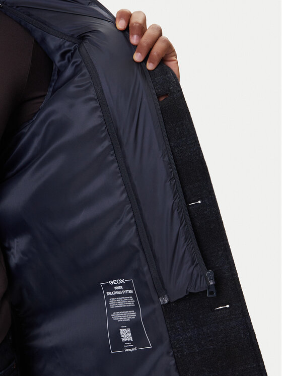 Geox Geox Žieminis paltas Claudio M5615A T3289 F0388 Tamsiai mėlyna Regular Fit