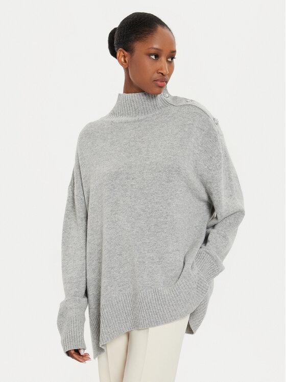 Kontatto Kontatto Rollkragenpullover 3M0170 Grau Relaxed Fit