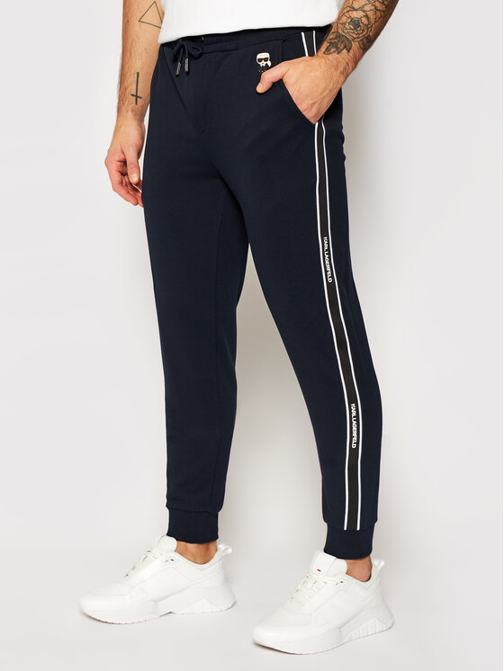 KARL LAGERFELD KARL LAGERFELD Teplákové nohavice Sweat 705024 502910 Tmavomodrá Regular Fit