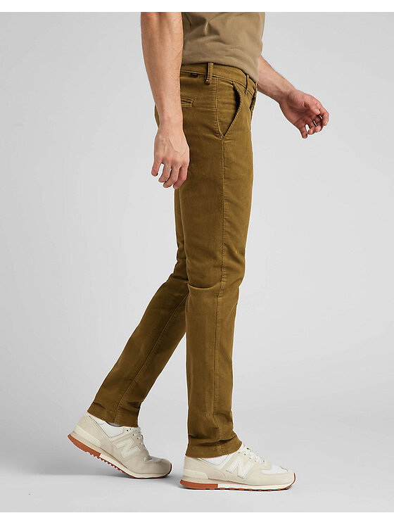 Lee Lee Pantaloni di tessuto SLIM CHINO Marrone Regular Fit