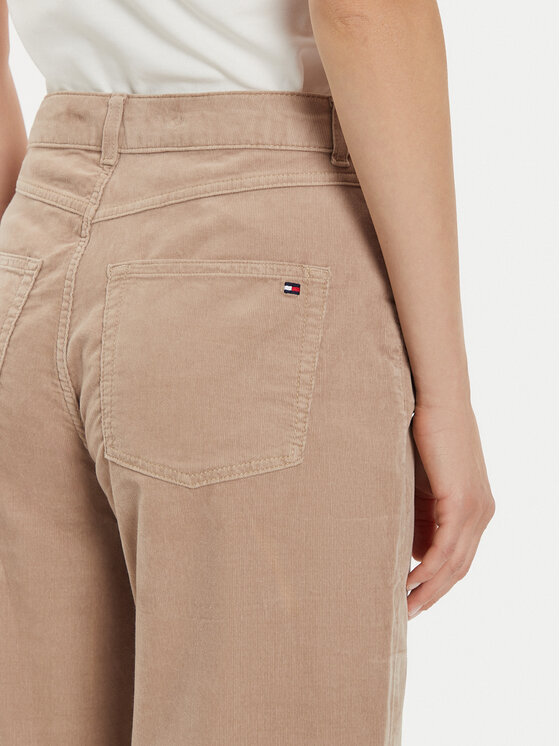 Tommy Hilfiger Tommy Hilfiger Riidest püksid WW0WW43631 Beež Relaxed Fit
