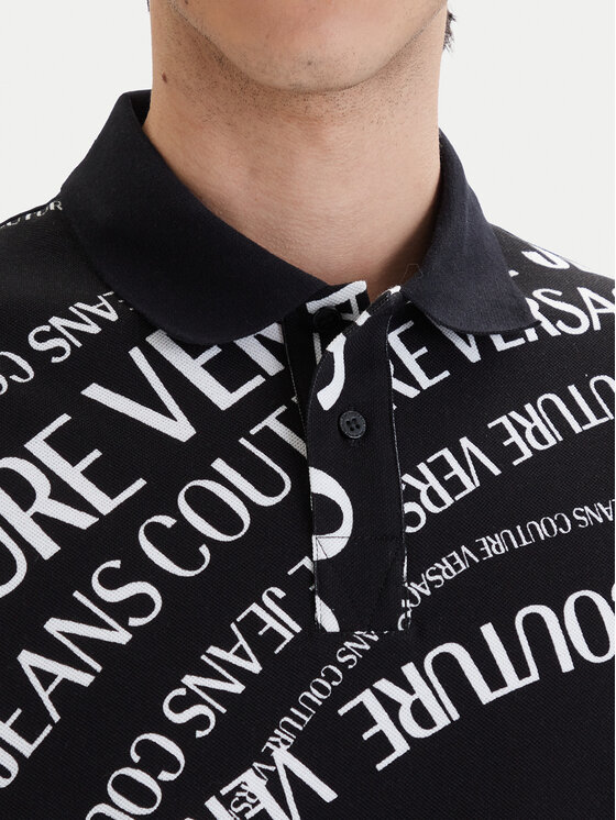 Versace Jeans Couture Versace Jeans Couture Polokošile 80GAG6R0 JS556 Černá Regular Fit