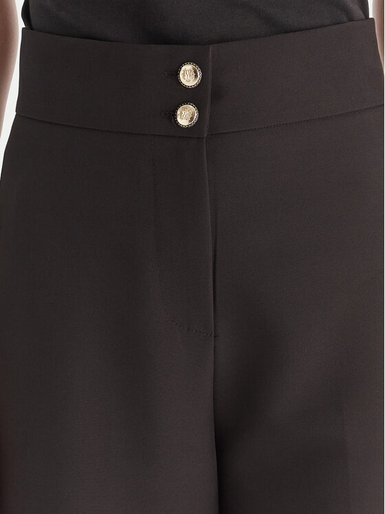 Maryley Maryley Текстилни панталони 25IB680/M17 Черен Regular Fit