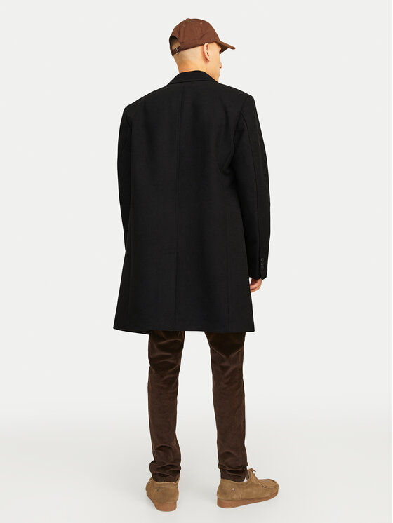 Jack&Jones Jack&Jones Μάλλινο παλτό Harris 12263845 Μαύρο Regular Fit