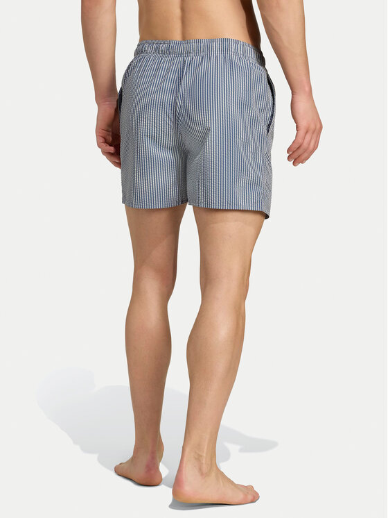 adidas adidas Σορτς κολύμβησης Seersucker Stripy JX2674 Σκούρο μπλε Regular Fit