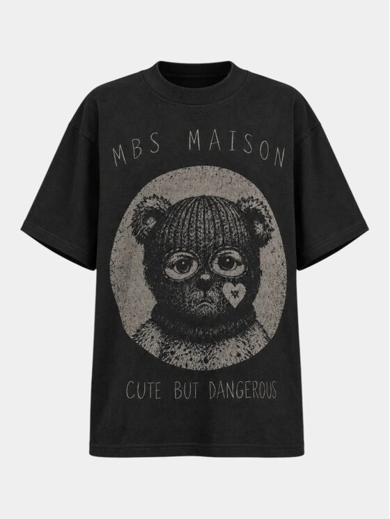MADE BY SOCIETY MADE BY SOCIETY T-Shirt DANGEROUS - T37639 Czarny Basic Fit