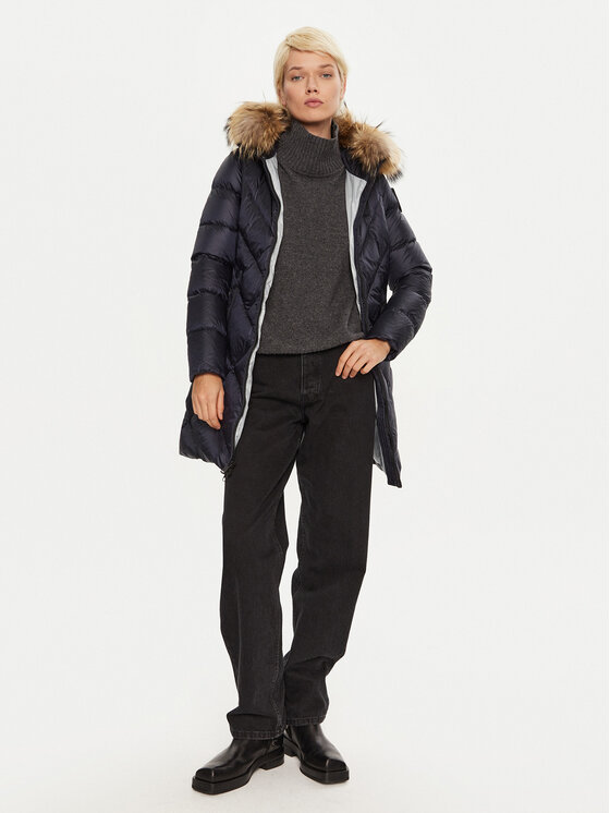 Blauer Blauer Pehelykabát 24WBLDK03052 Sötétkék Regular Fit