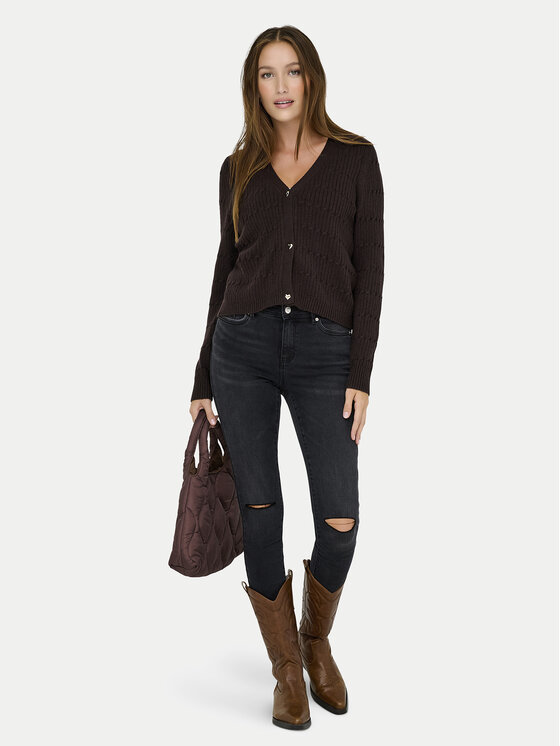 ONLY ONLY Kardigāns Katia 15310902 Brūns Regular Fit