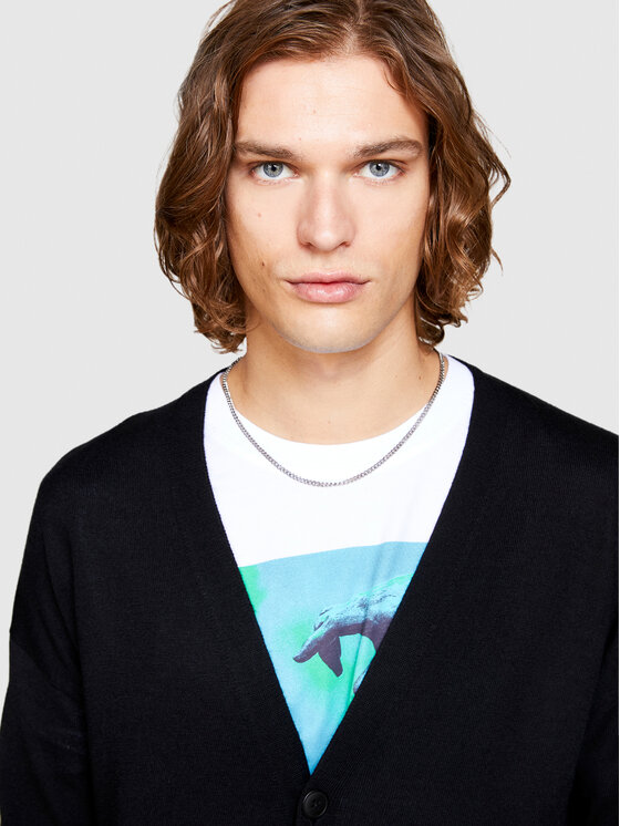 Sisley Sisley Ζακέτα 11BAS600J Μαύρο Regular Fit