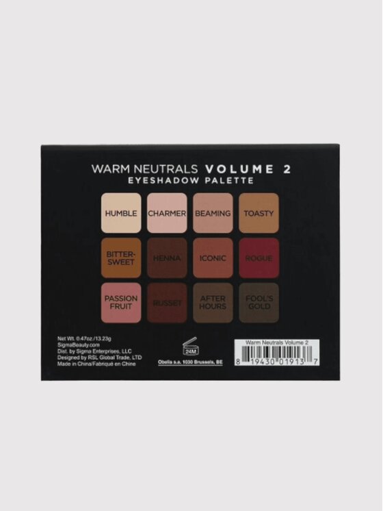SIGMA Beauty SIGMA Beauty Warm Neutrals Eyeshadow Palette Paleta cieni do powiek Volume 2