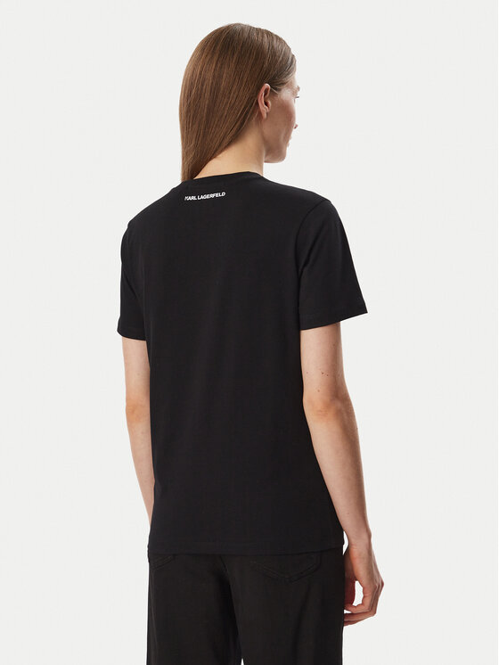KARL LAGERFELD KARL LAGERFELD T-Shirt Apres B4W17039 Μαύρο Regular Fit