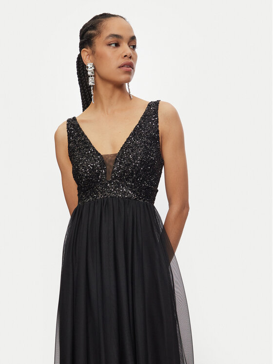 Rinascimento Rinascimento Rochie de seară CFC0120052003 Negru Regular Fit