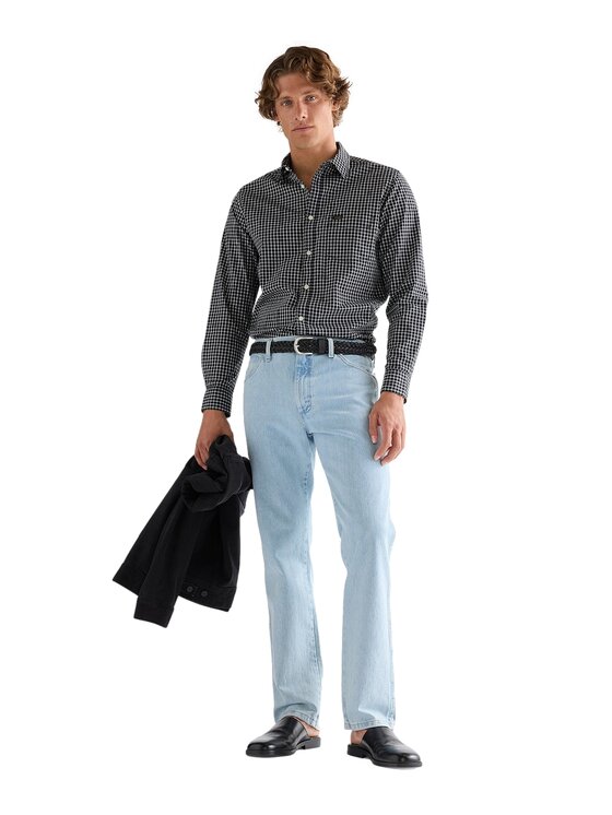 Wrangler Wrangler Koszula 112378031 Czarny Regular Fit