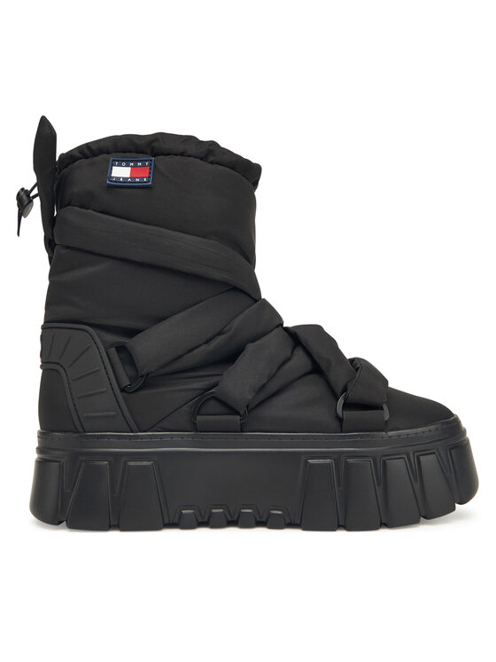 Tommy Jeans Tommy Jeans Μπότες Χιονιού Tjw Chunky Snow Boot Nylon EN0EN02842 Μαύρο
