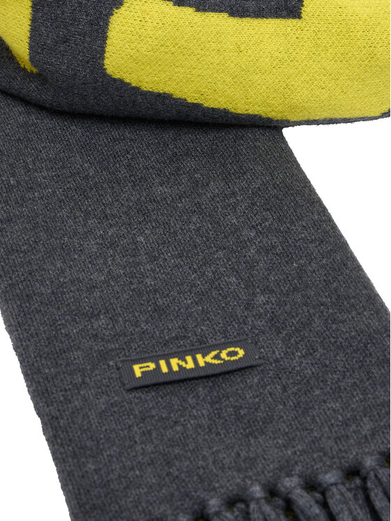PINKO PINKO Šál Ojos Azules Sciarpa AI 24-25 BLK01 104313 A26I Šedá
