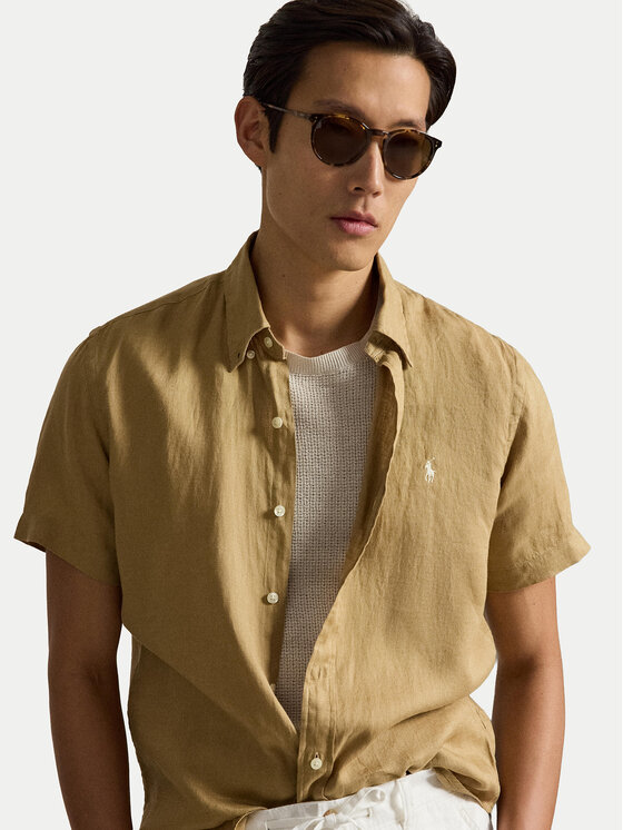 Polo Ralph Lauren Polo Ralph Lauren Πουκάμισο 710968912502 Μπεζ Regular Fit