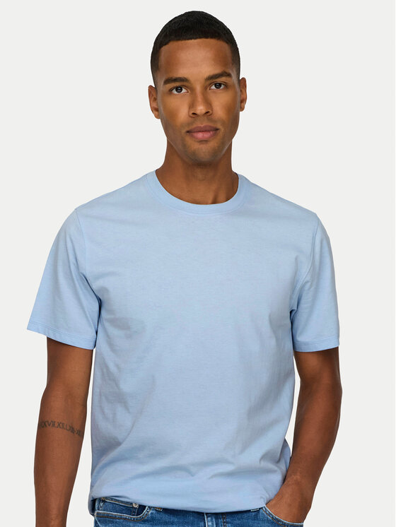 Only & Sons Only & Sons Tričko 22025208 Modrá Regular Fit